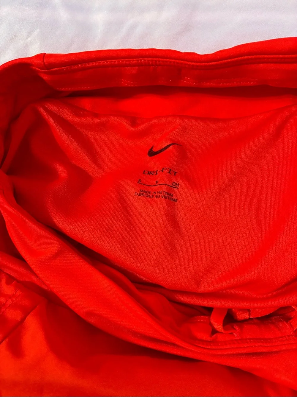 Nike Women's Bright Red Athletic Shorts with Reflective Swoosh